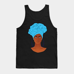 anime black girl with baby blue 2 Tank Top
